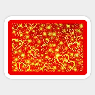 Hearts Ornament Sticker